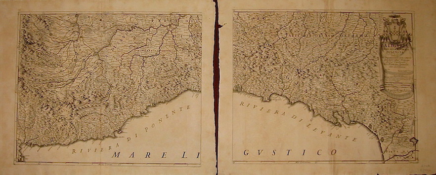 Cantelli Giacomo (1643-1695) La Liguria o Stato della Repubblica di Genova con altri Stati adiacenti... 1697 Roma